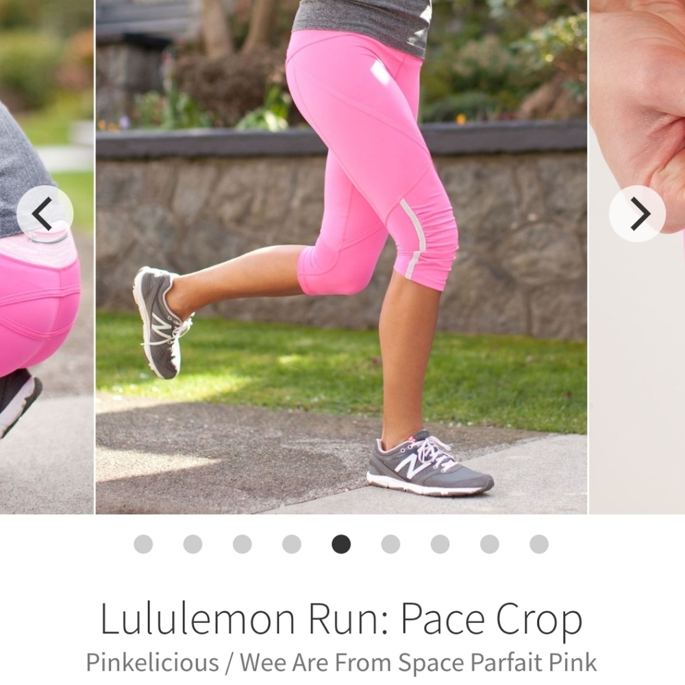 Lululemon Space Parfait Pink Crops XS/4